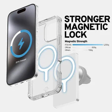 iPhone 16 Pro Itskins Hybrid Clear Magsafe Cover - Transparent - Tashqila iPhone 16 Pro Itskins Hybrid Clear Magsafe Cover - Transparent - Tashqila